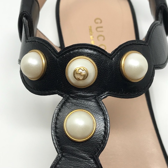 Authentic Gucci Sandals with Pearl detail - Picture 4 of 7